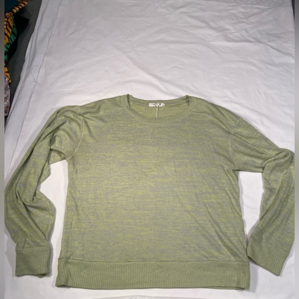 RAG & BONE Rib‎ Green CrewNeck Pullover Stretch Light Jumper Sweater Size Med